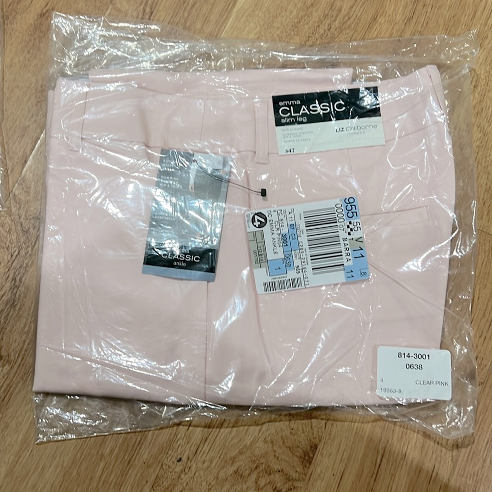 Liz Claiborne Women's Straight Leg Pants - Light Pink